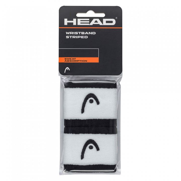 Head Striped Wristband 2.5" Black / White